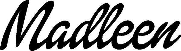 Madleen - Schriftzug aus Eichenholz