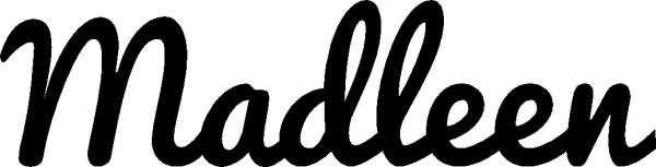 Madleen - Schriftzug aus Eichenholz