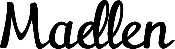 Madlen - Schriftzug aus Eichenholz