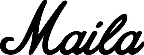 Maila - Schriftzug aus Eichenholz