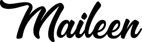 Maileen - Schriftzug aus Eichenholz