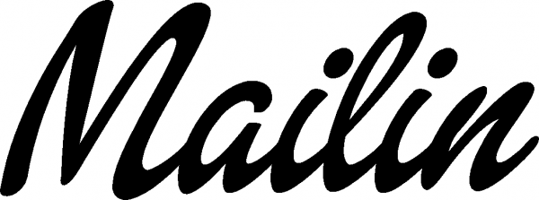 Mailin - Schriftzug aus Eichenholz