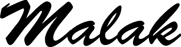 Malak - Schriftzug aus Eichenholz