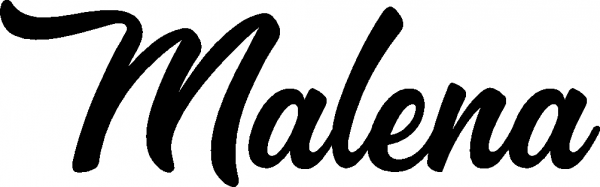 Malena - Schriftzug aus Eichenholz