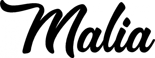 Malia - Schriftzug aus Eichenholz