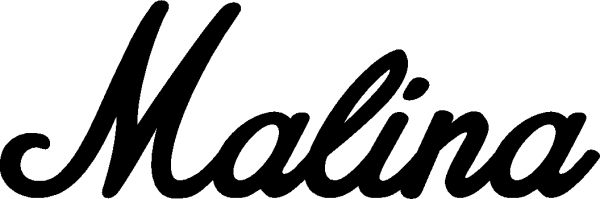 Malina - Schriftzug aus Eichenholz