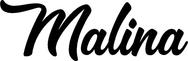 Malina - Schriftzug aus Eichenholz