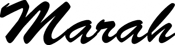 Marah - Schriftzug aus Eichenholz