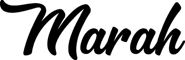 Marah - Schriftzug aus Eichenholz