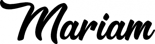 Mariam - Schriftzug aus Eichenholz