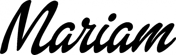 Mariam - Schriftzug aus Eichenholz