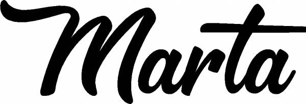Marta - Schriftzug aus Eichenholz