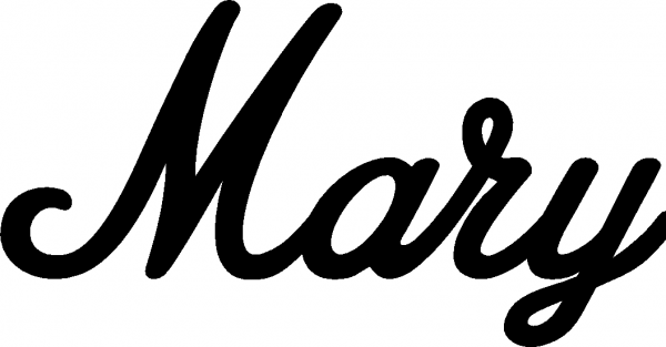 Mary - Schriftzug aus Eichenholz