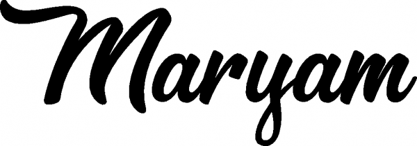 Maryam - Schriftzug aus Eichenholz