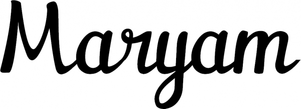 Maryam - Schriftzug aus Eichenholz