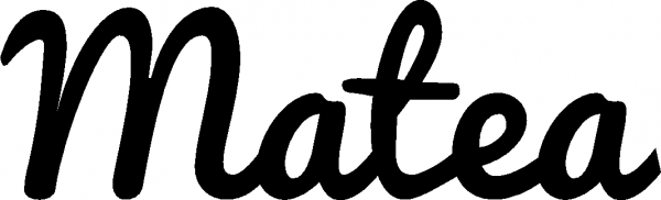 Matea - Schriftzug aus Eichenholz