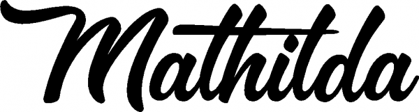 Mathilda - Schriftzug aus Eichenholz