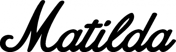 Matilda - Schriftzug aus Eichenholz