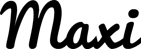 Maxi - Schriftzug aus Eichenholz