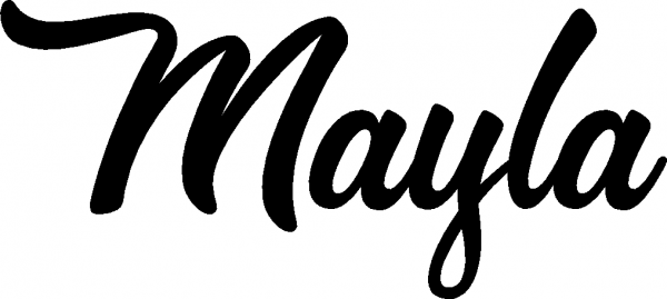 Mayla - Schriftzug aus Eichenholz