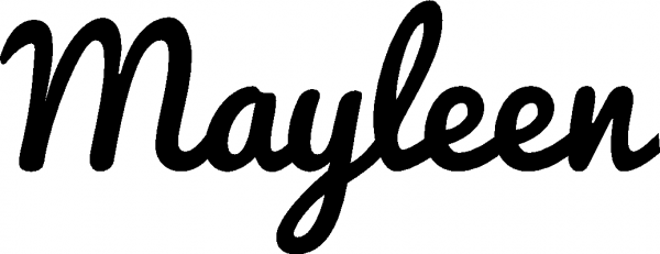 Mayleen - Schriftzug aus Eichenholz