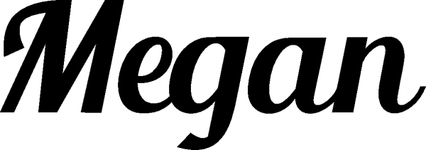Megan - Schriftzug aus Eichenholz