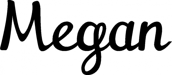 Megan - Schriftzug aus Eichenholz