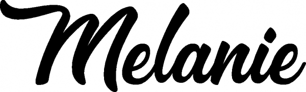 Melanie - Schriftzug aus Eichenholz