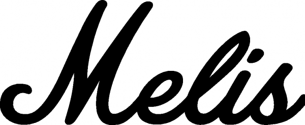 Melis - Schriftzug aus Eichenholz