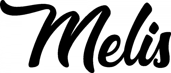 Melis - Schriftzug aus Eichenholz
