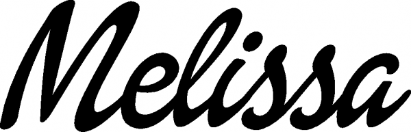Melissa - Schriftzug aus Eichenholz