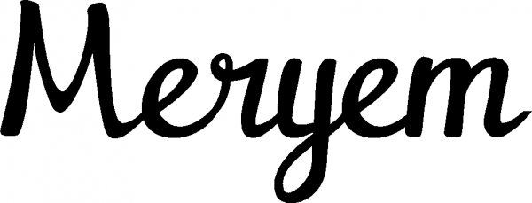 Meryem - Schriftzug aus Eichenholz