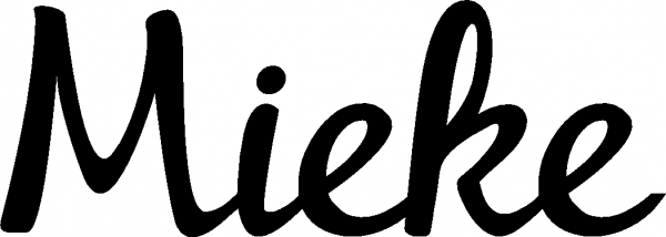 Mieke - Schriftzug aus Eichenholz
