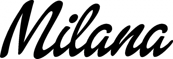 Milana - Schriftzug aus Eichenholz
