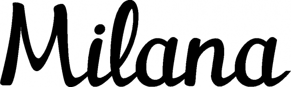 Milana - Schriftzug aus Eichenholz