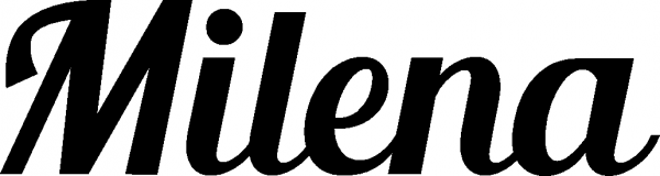 Milena - Schriftzug aus Eichenholz