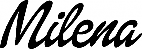 Milena - Schriftzug aus Eichenholz