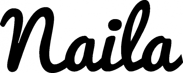Naila - Schriftzug aus Eichenholz