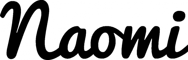 Naomi - Schriftzug aus Eichenholz