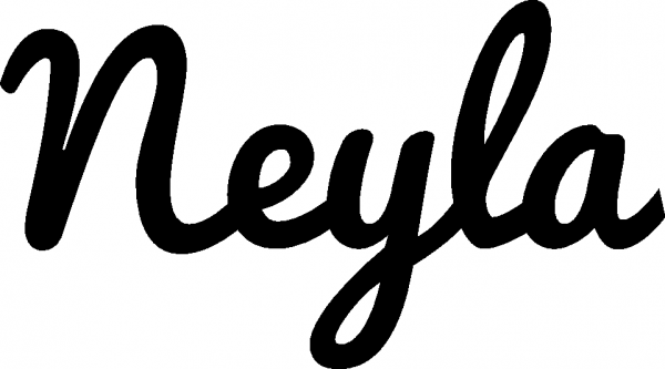 Neyla - Schriftzug aus Eichenholz