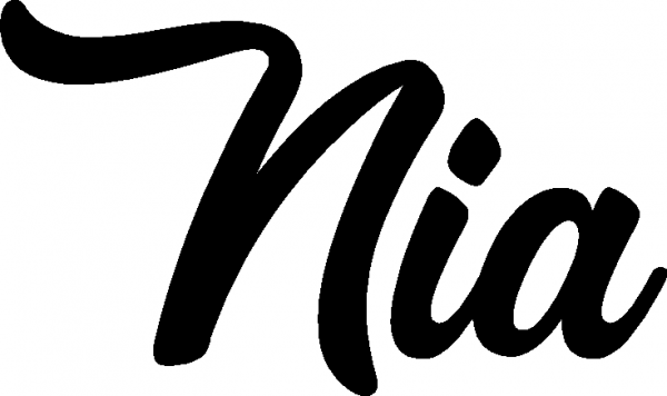 Nia - Schriftzug aus Eichenholz