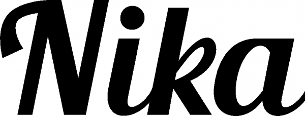 Nika - Schriftzug aus Eichenholz