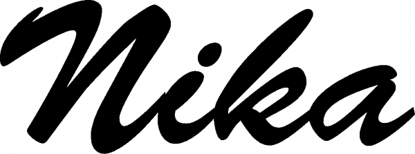 Nika - Schriftzug aus Eichenholz