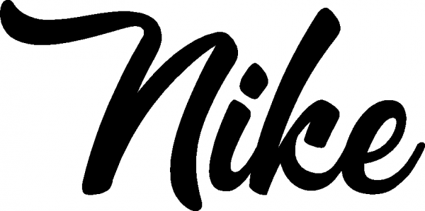 Nike - Schriftzug aus Eichenholz