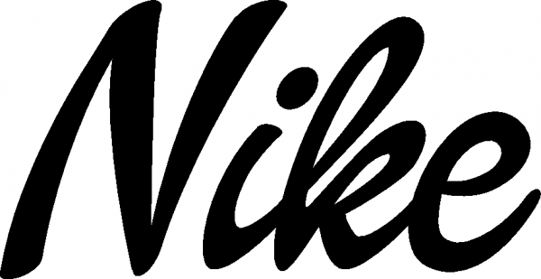 Nike - Schriftzug aus Eichenholz