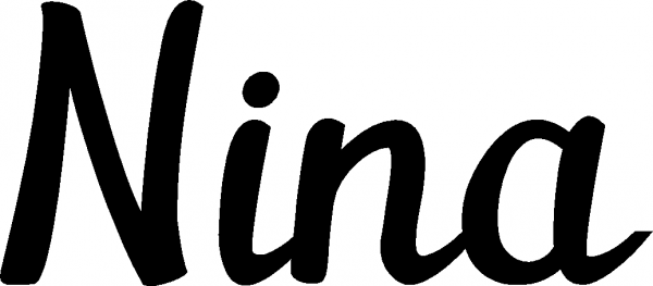 Nina - Schriftzug aus Eichenholz