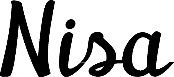Nisa - Schriftzug aus Eichenholz