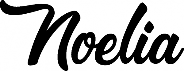 Noelia - Schriftzug aus Eichenholz