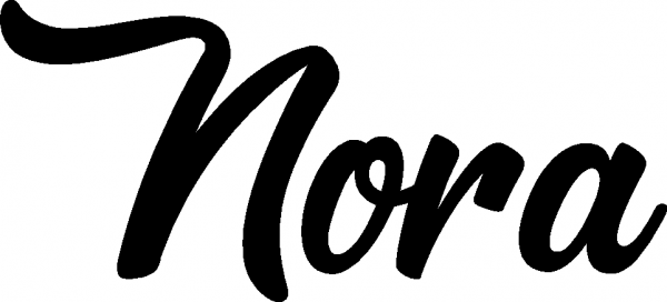 Nora - Schriftzug aus Eichenholz
