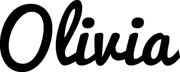 Olivia - Schriftzug aus Eichenholz